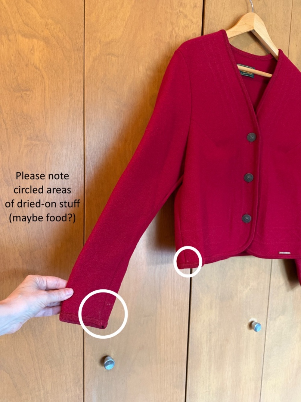 Vintage GEIGER of Austria Boiled Wool Jacket Blazer Sz 42 - Picture 9 of 11